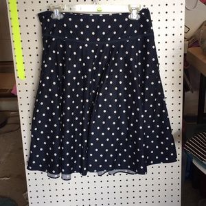Navy Blue and Polka dotted Skirt